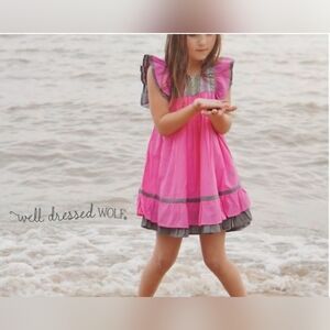 Well Dressed Wolf Pink and Black Casual Sundress
